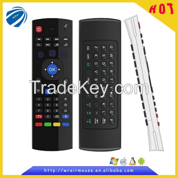 2015 new product lower price 2.4G 6 axis gyroscope wireless air mouse with keyboard