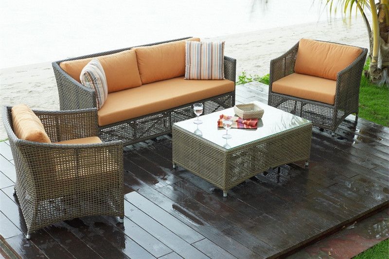 Low Price Outdoor Rattan Sofa Set ZX229