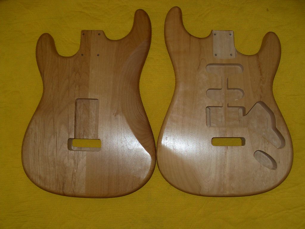 Strat two-piece alder guitar body, with seal coat