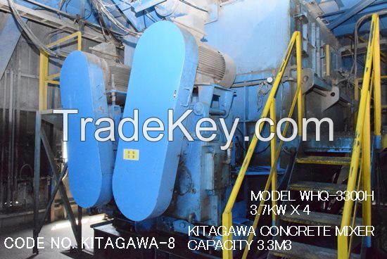 CODE NO. KITAGAWA-8-3.3M3 OF KITAGAWA CONCRETE MIXER MODEL WHQ-3300H