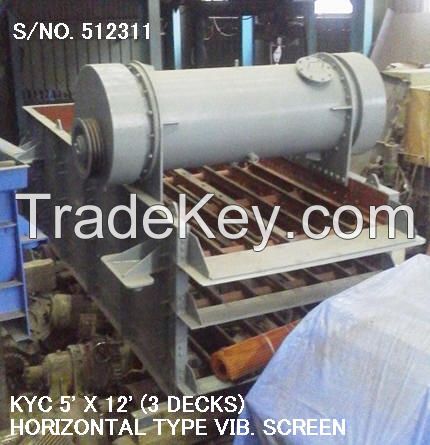 USED "KYC" HORIZONTAL TYPE 5' X 12' VIBRATING SCREEN (3 DECKS) S/NO. 512311