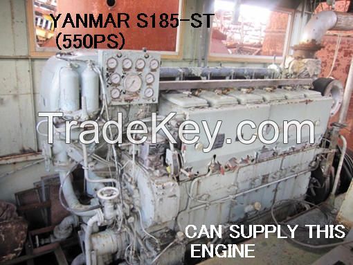 USED "YANMAR" MODEL S185-ST MARINE DIESEL ENGINE OF 550PS/900RPM