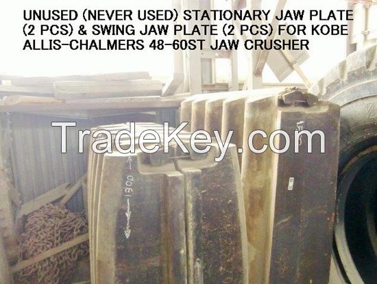 GENUINE PARTS OF STATIONARY JAW PLATE & SWING JAW PLATE OF KOBE ALLIS-CHALMERS 48-60ST JAW CRUSHER FOR SALE