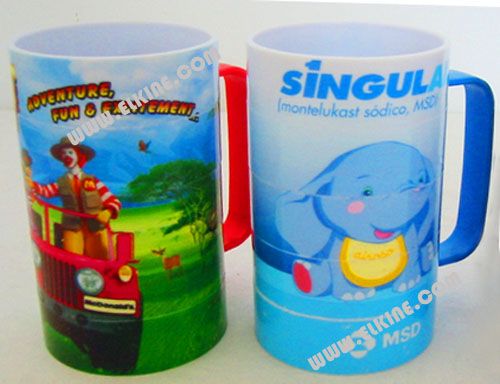 Plastic promotional  kids puzzle mug