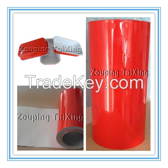 sell red lacquered aluminium foil for container