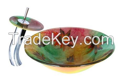 painting bathroom glass basin