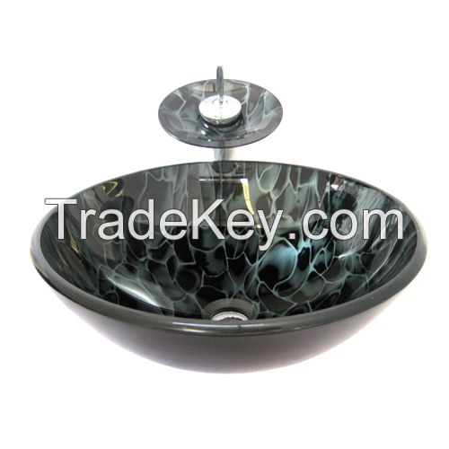 Water transfer printing glass basin