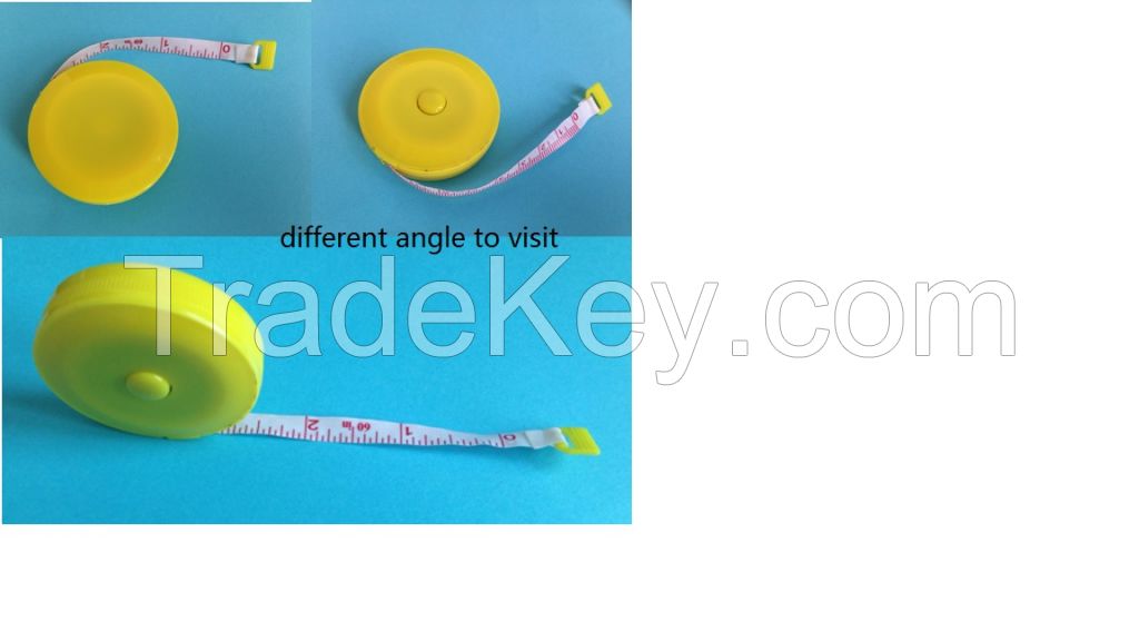 custom round retractable rolling tape measures/gift measuring tape