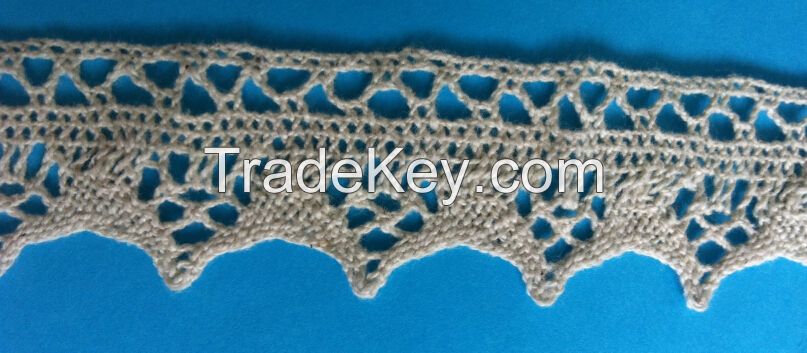 cotton crochet lace trim / lace ribbon