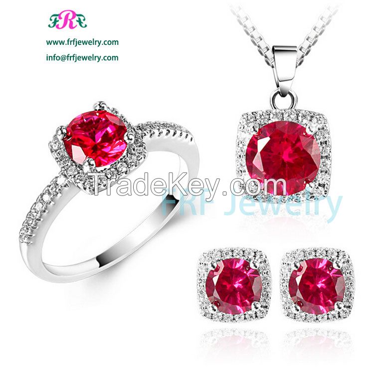 Fashion Hot Selling 925 Sterling Silver Jewelry Set With CZ Stone