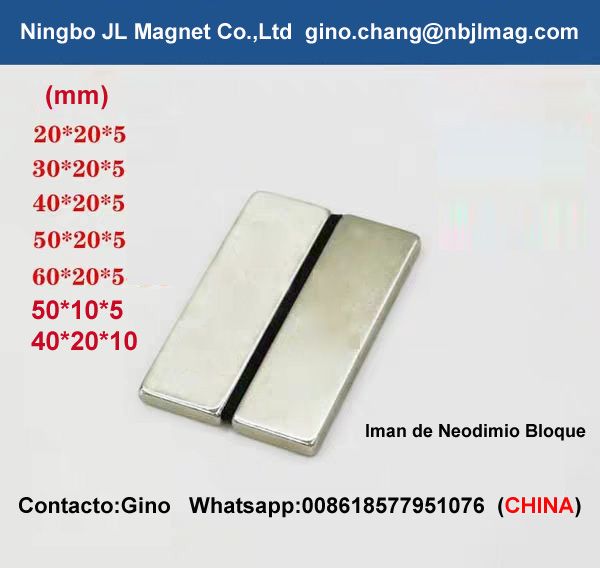 ndfeb rectangleMagnets(iman Rectangular neodimio)40x20x10mm