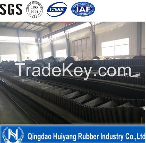 Corrugated Sidewall Rubber Conveyor Belt (0-90degree transport)