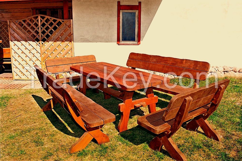 Wooden Round Garden furniture RUTA