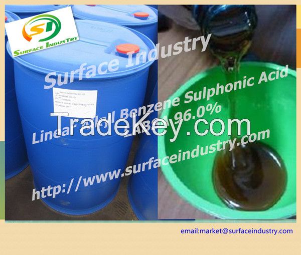 Brown Liquid Linear Alkyl Benzene Sulphonic Acid, LABSA 96.0% for dishing Detergent