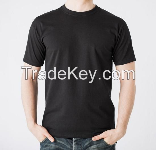 Mens short sleeve blank black t shirt