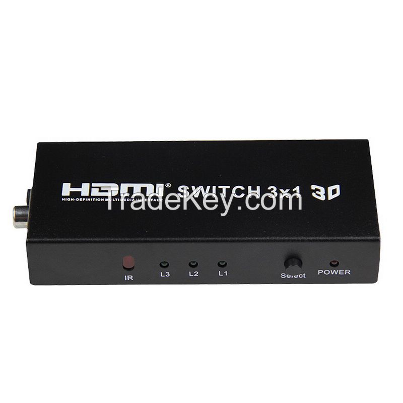 3x1 HDMI 1.4 Switch 3D 1080P