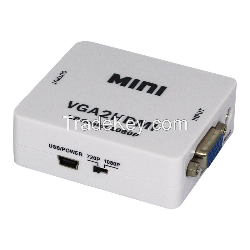 Mini VGA to HDMI Converter Scaler 720P/1080P
