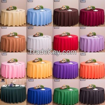 cheap 100% polyester wedding table cloth