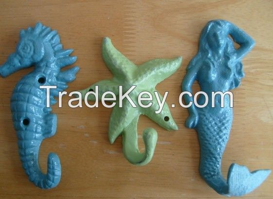 cast iron seahorse hooks