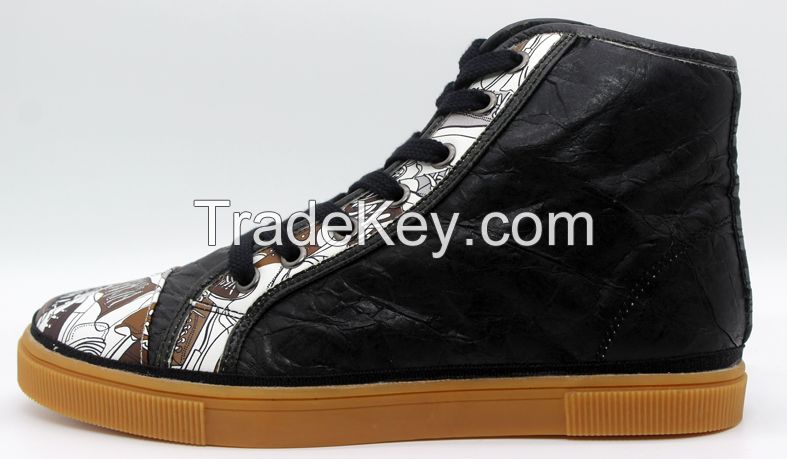 Men's Casual shoes High cutted Fashion shoes in Black color