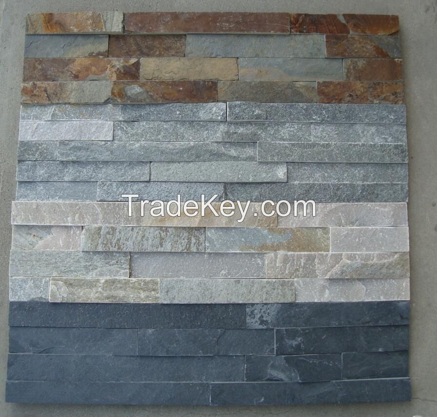 Slate Culture stone panel 60x15cm wall stone cladding