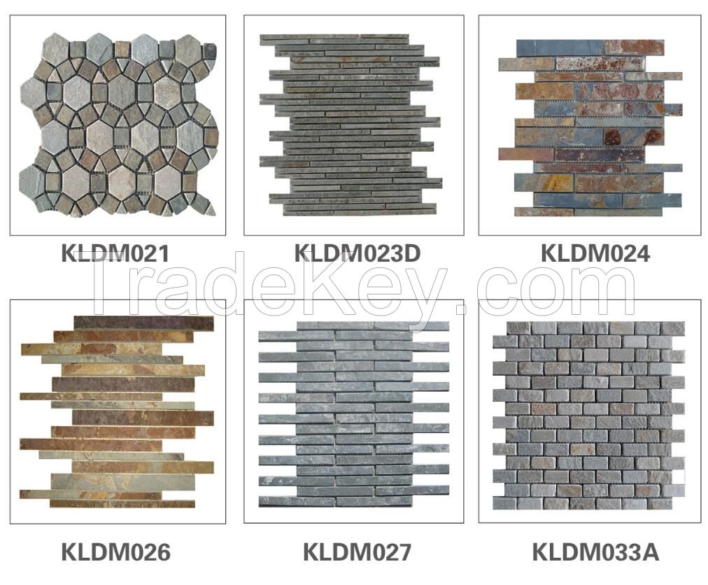 100% Natural stone Mosaic stone sheet tile