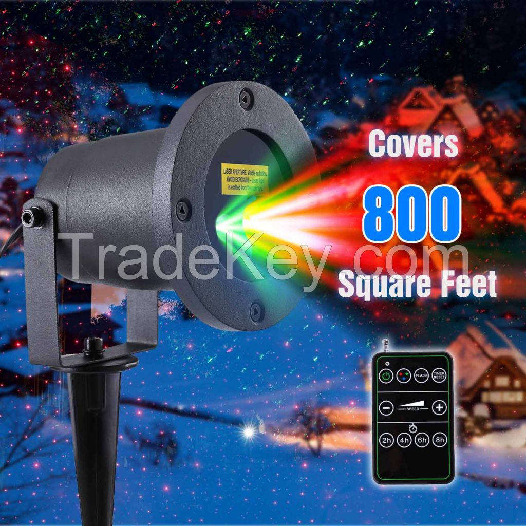 LUCKLED MagicPrime Wireless Control Laser Christmas Lights, Star Projector