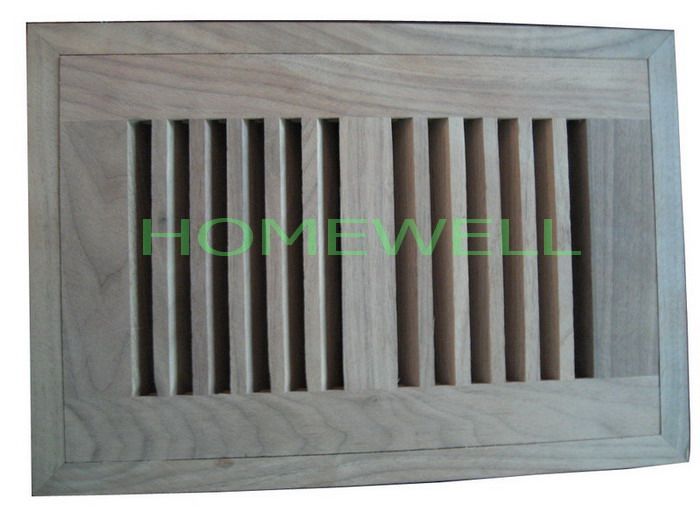 red oak flush mount floor register with metal damper