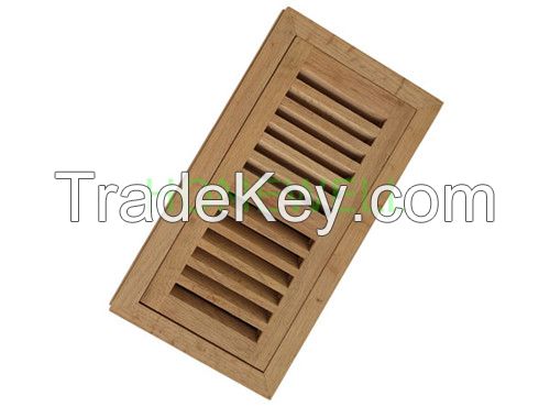 red oak flush mount floor register with damper