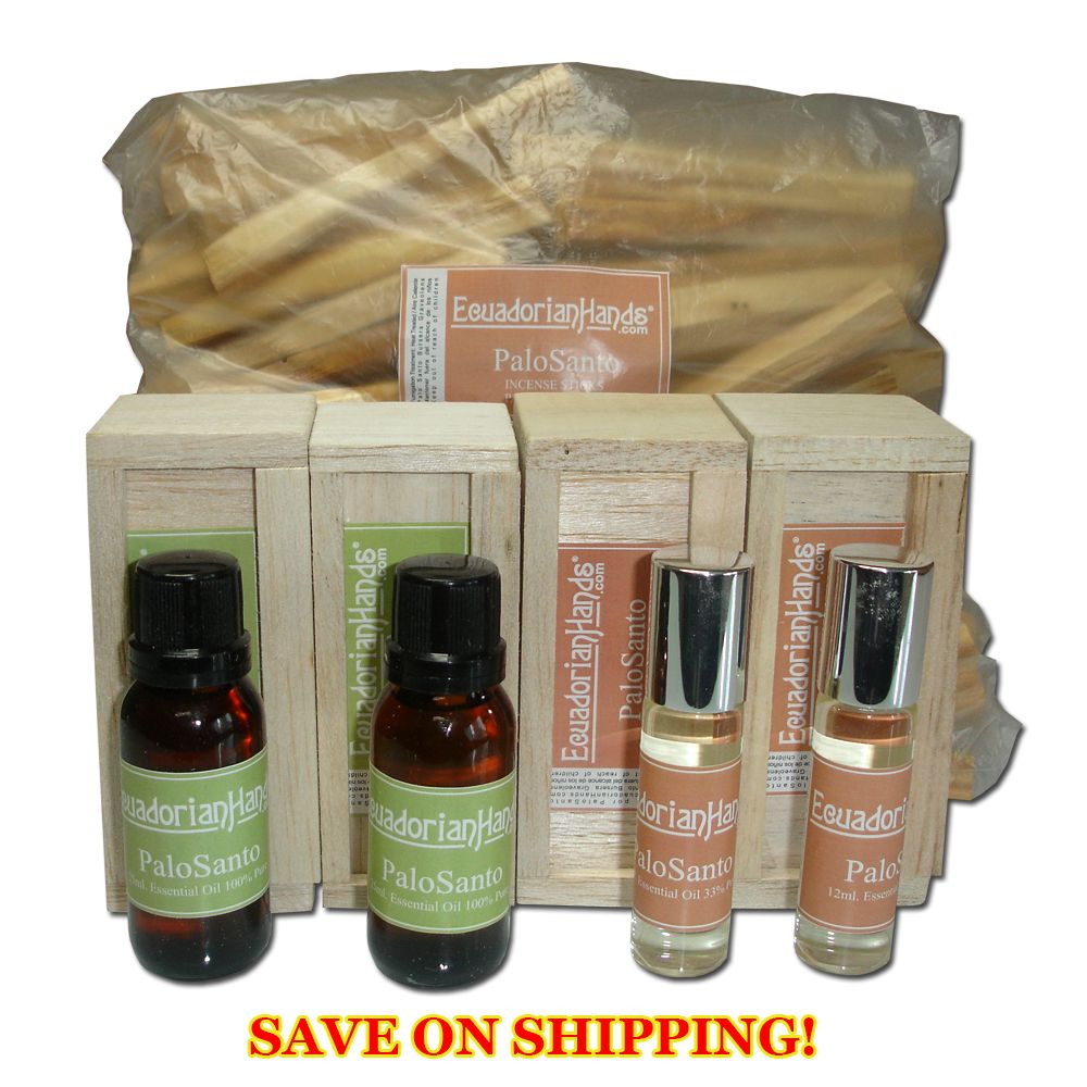 Palo Santo Aromatherapy Bundle: Essential oils and incense. SAVE ON SHIPPING!