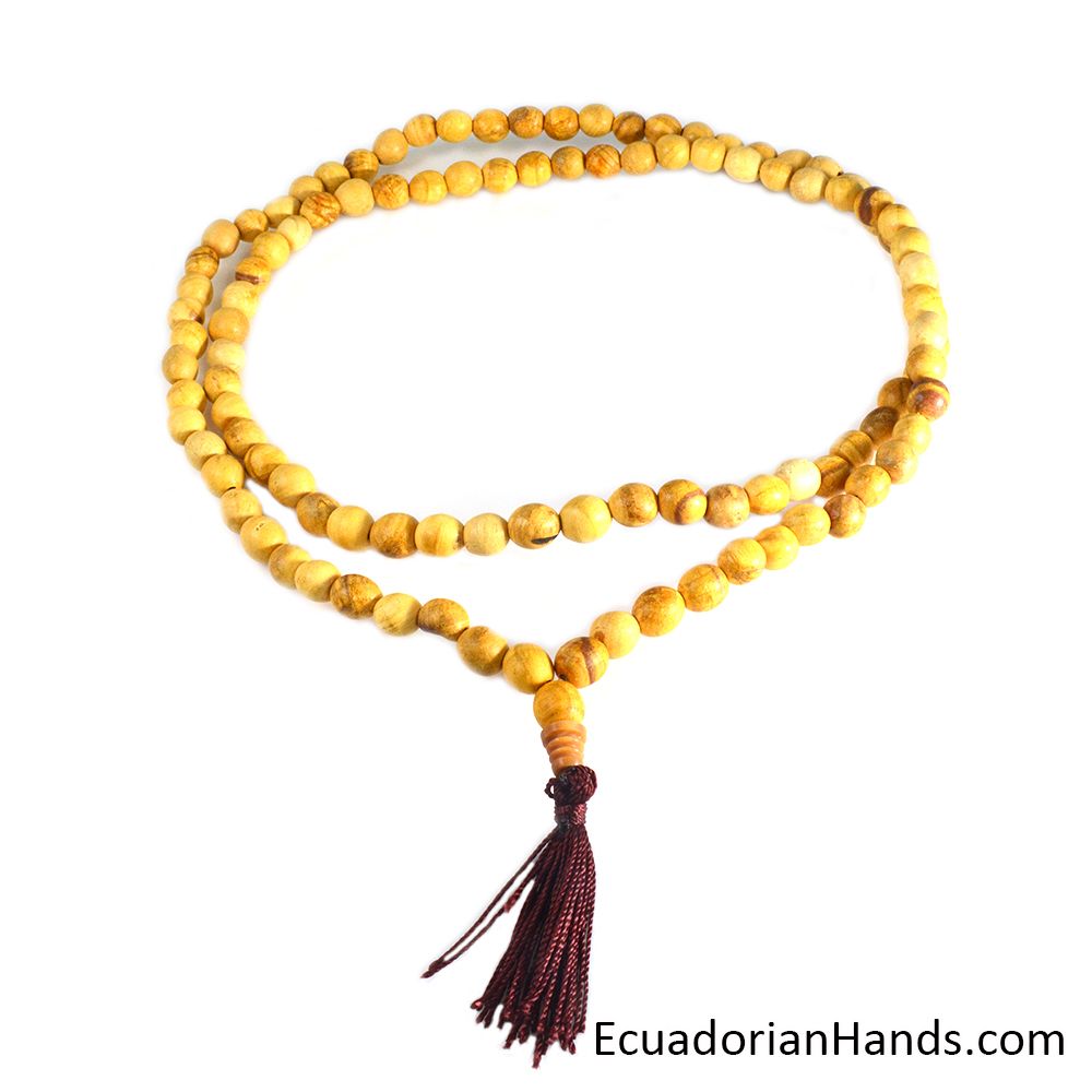 Japa Mala Necklace 108ct palo santo prayer beads (1 unit)