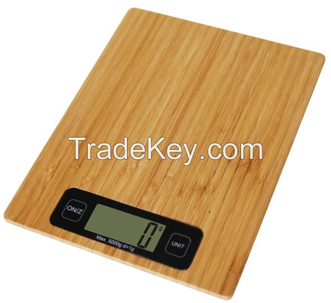 Bamboo Kitchen Scale Slim&Touch Design