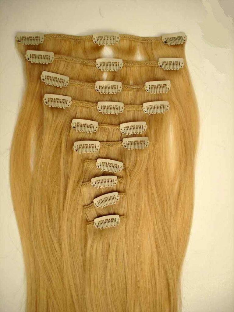 colored clip in hair extension high quality