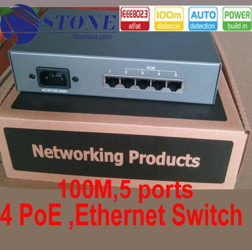 PoE switch , Poe Ethernet switch, 5-port switch with 4-port PoE