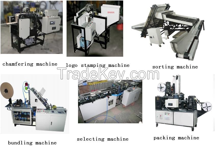 ice cream stick /spoon / tongue depressor sorting machine, selecting machine, branding machine, chamfering machine, wrapping machine, bundling machine