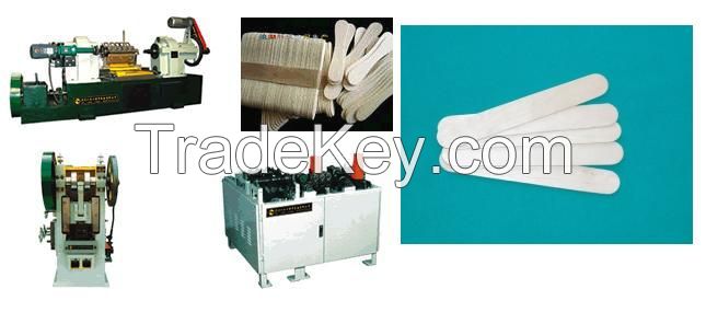 Ice cream stick spoon tongue depressor spatula making machine production manufacturing line plant