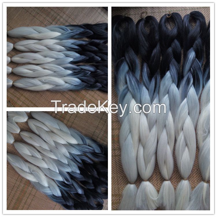 2015 ombre jumbo braiding hair with more than 20 colors in stock