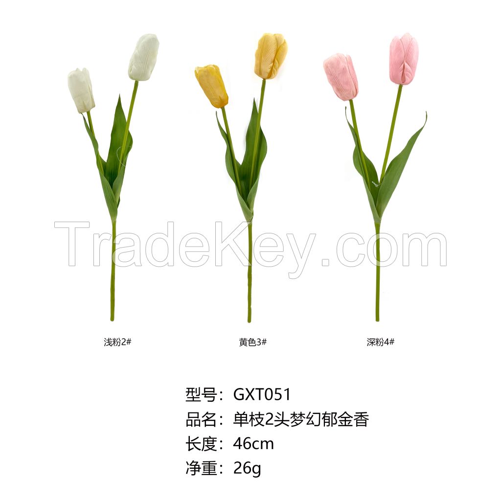 Single Stem 2 Heads Tulip