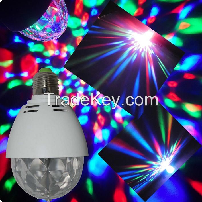 New Arrival led mini party light for Christmas season, led rotating light 3W rgb led DISCO bulb