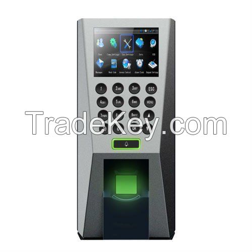 F18 fingerprint access control system with color lcd