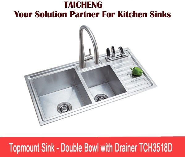 Handmade Stainless Steel Sink TCH3518D