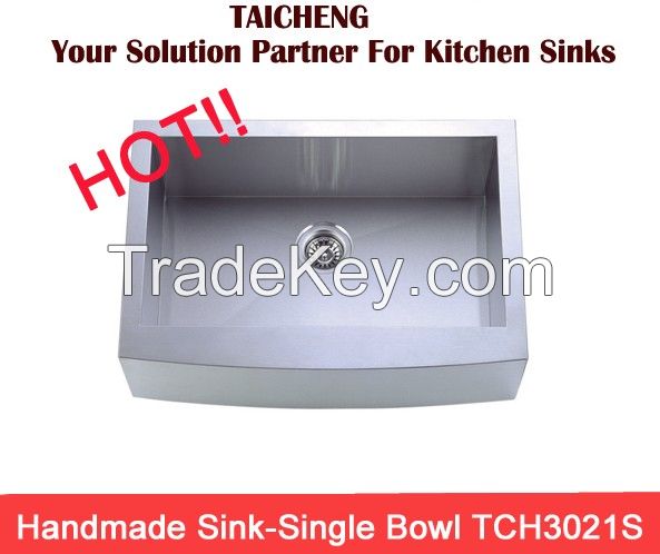 Apron Front Handmade Kitchen Sink TCH3021S