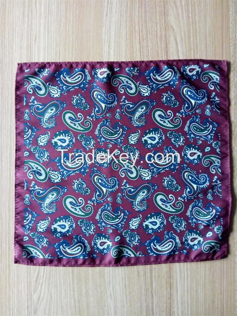 polyester handkerchief, pocket square, square scarf