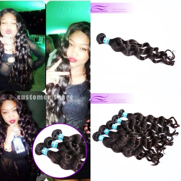 6A virgin brazilian hair loose wave hot selling ideal hair arts