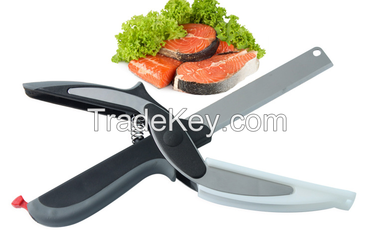 2 in 1 Stainless steel PP Handle Knife and Cutting Board Smart Cutter