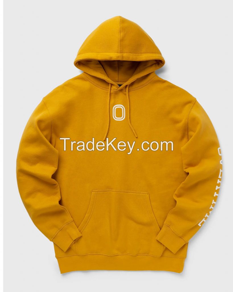 Gold Men's Hoodies 80% Cotton 20% Polyester