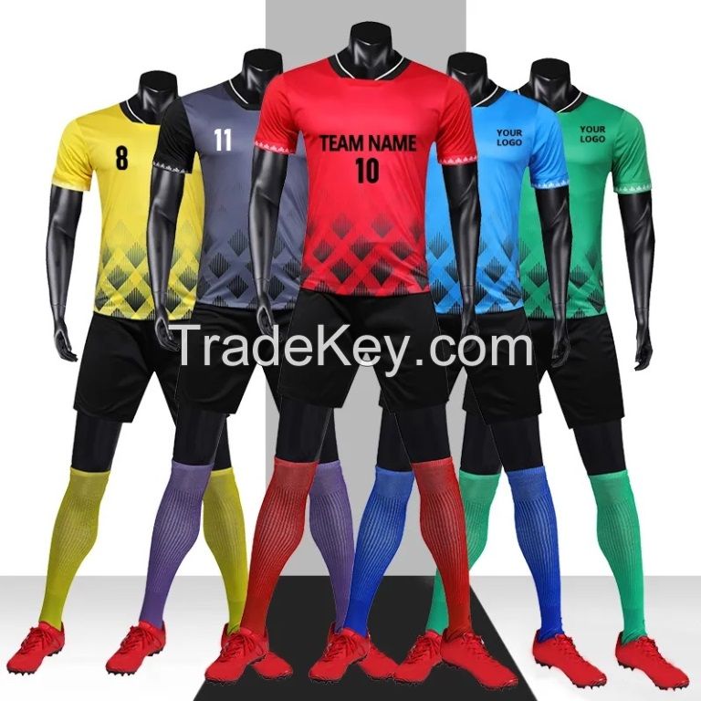 Sublimation Soccer Jersey Soccer Uniforms Football Sports Wear Soccer jersey sets customised name and numbers