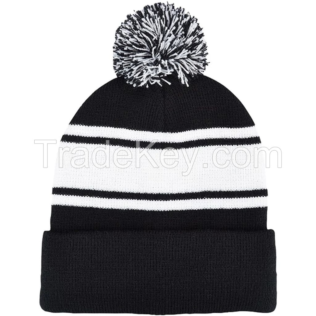 personalized beanies for adults With Colours: Black / White Black / Gray Navy Blue / White