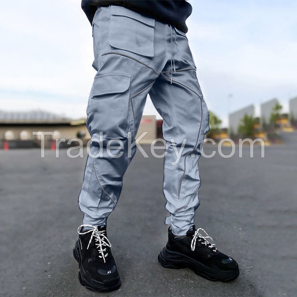 Mens Cargo Pants Hip Hop Techwear Harem Pant Jogger Sweatpants With Pockets Jogging Punk