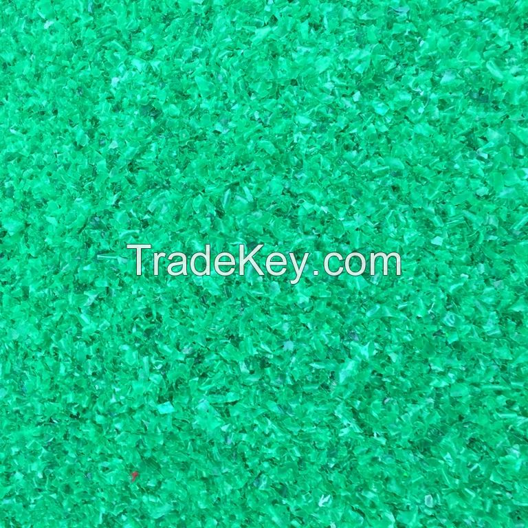 Good Quality Of Green Pet Flakes Hot Washed